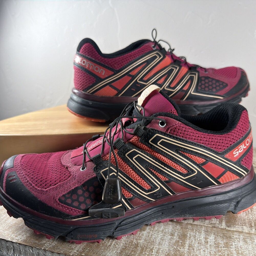 Salomon X Mission 3 Womens Trail Hiking Running Shoes, Size9 Pink/Black